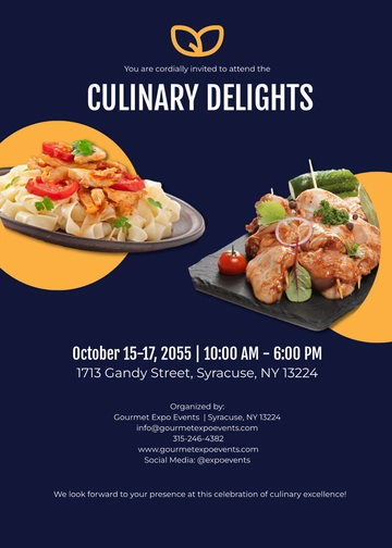 Free Food Exhibition Invitation Template to Edit Online