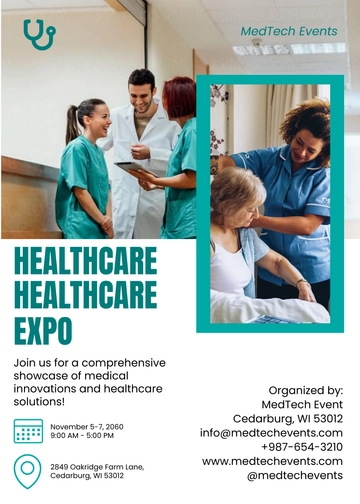 Free Medical Exhibition Invitation Template to Edit Online