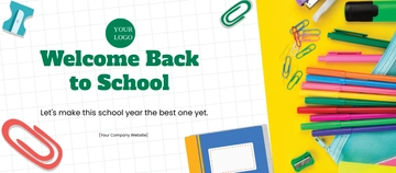 Free Back to School Facebook Banner Template to Edit Online