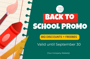 Free Back to School Promo Banner Template to Edit Online