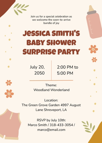 Free Baby Shower Surprise Party Invitation Template to Edit Online