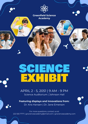 Free Science Exhibition Invitation Template to Edit Online