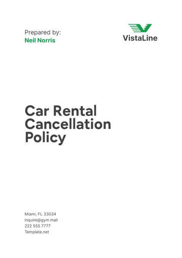 Free Car Rental Cancellation Policy Template to Edit Online