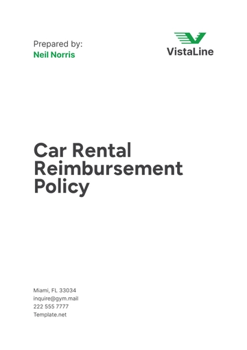 Free Car Rental Reimbursement Policy Template to Edit Online