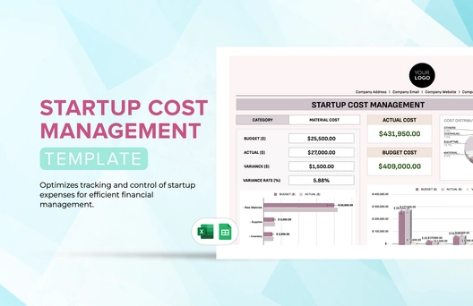 Startup Cost Management Template