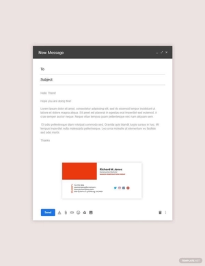 Construction Marketing Email Signature Template