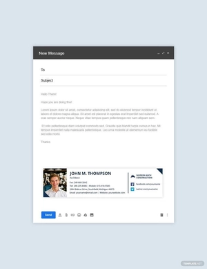 Construction Company Email Signature Template