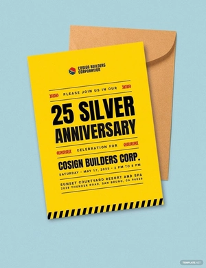 Construction Company Party Invitation Template