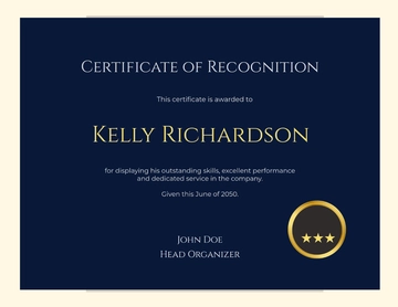 Free Professional Certificate Template to Edit Online