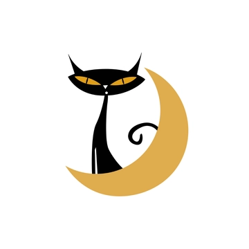 Free Mystical Cat Clipart to Edit Online