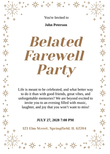 Free 40th Birthday Party Invitation Template to Edit Online