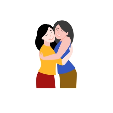 Free Friends Hugging Clipart to Edit Online
