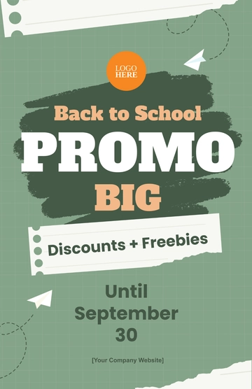 Free Back to School Promotion Poster Template to Edit Online