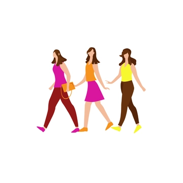 Free Friends Walking Clipart to Edit Online