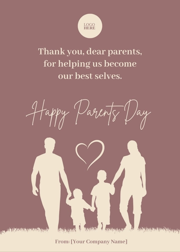 Free Parents Day Thank You Message Template to Edit Online