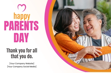 Free Happy Parents Day Banner Template to Edit Online