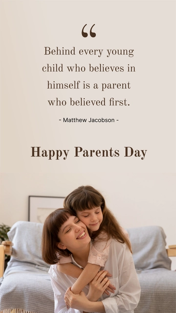 Free Inspirational Parents Day Quote Template to Edit Online