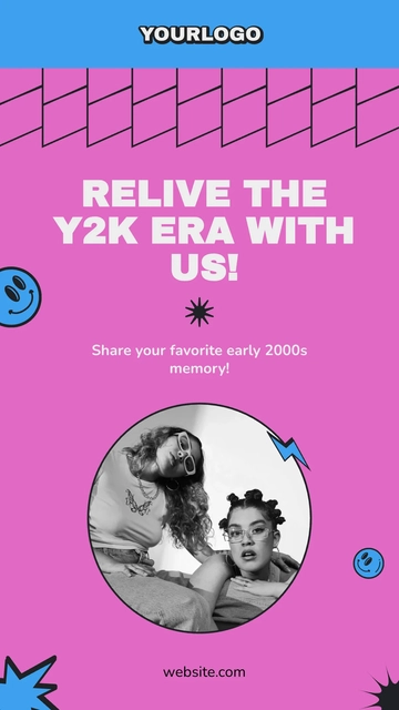 Free Y2K Instagram Story Template to Edit Online