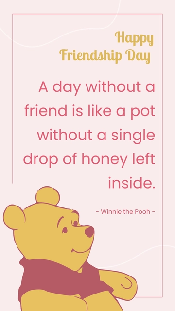 Free International Friendship Day Quotes Template to Edit Online