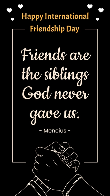 Free Happy International Friendship Day Quotes Template to Edit Online