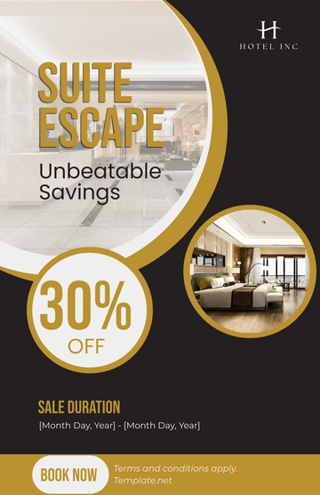 Free Hotel Sale Poster Template to Edit Online