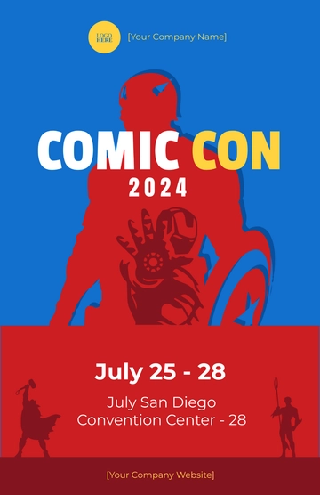 Free Comic Con Poster Template to Edit Online