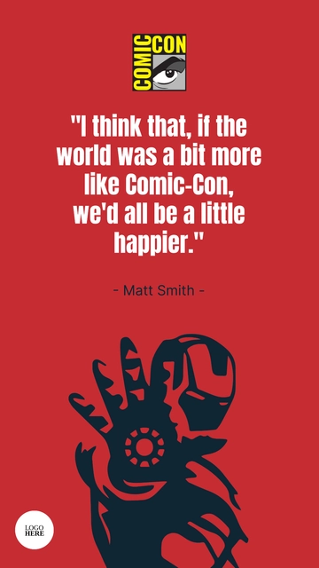 Free Comic Con Quote Template to Edit Online