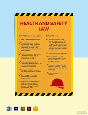 Health & Safety Law Poster Template