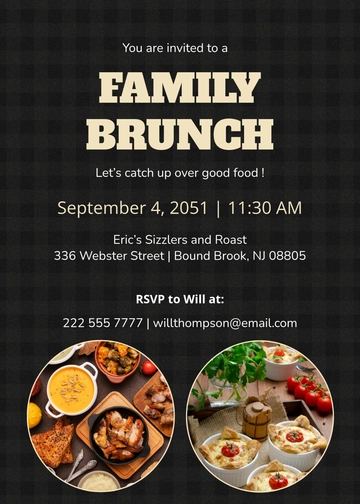 Free Family Brunch Invitation Template to Edit Online