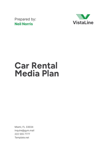 Free Car Rental Media Plan Template to Edit Online