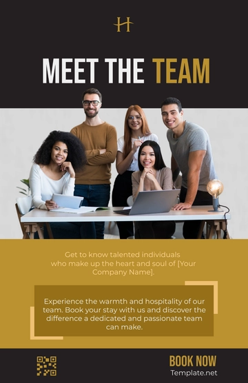 Free Hotel Team Poster Template to Edit Online