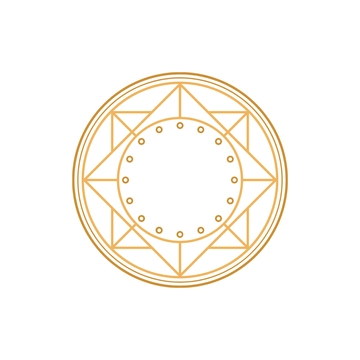 Free Mystical Monoline Circle Clipart to Edit Online