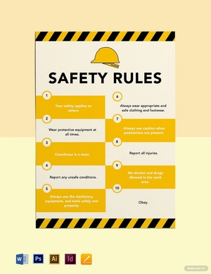 Safety Rules Poster Template
