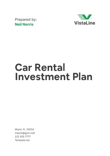 Free Car Rental Investment Plan Template to Edit Online