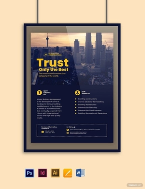 Building Construction Poster Template