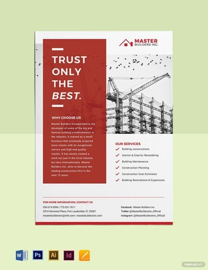Construction Advertisement Poster Template