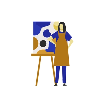 Free Watercolor Painting Artist Clipart to Edit Online