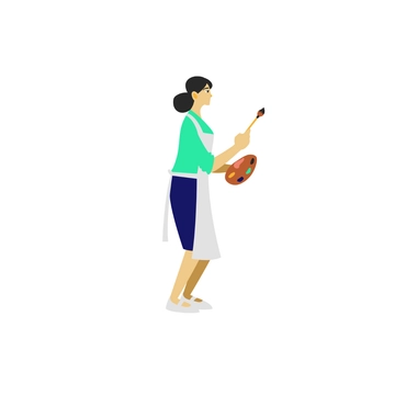 Free Female Artist Clipart to Edit Online