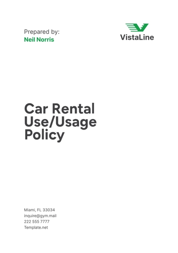 Free Car Rental Use / Usage Policy Template to Edit Online