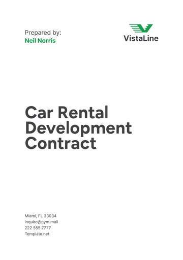Free Car Rental Development Contract Template to Edit Online