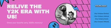 Free Y2K Website Banner Template to Edit Online