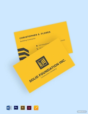 General Building Contractor Business Card Template