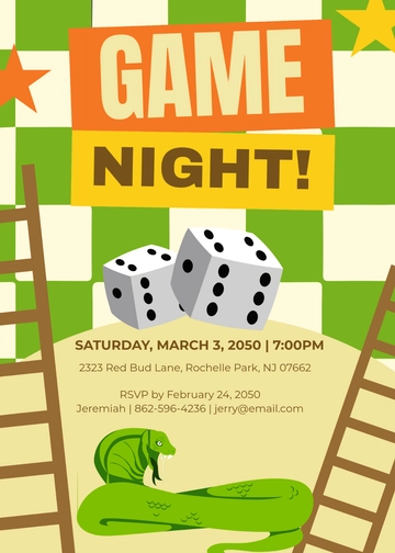 Game Night Invitation Template - Edit Online & Download