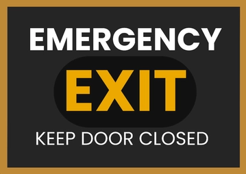 Free Hotel Emergency Exit Signage Template to Edit Online
