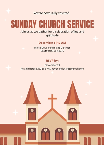 Free Church Invitation Template to Edit Online