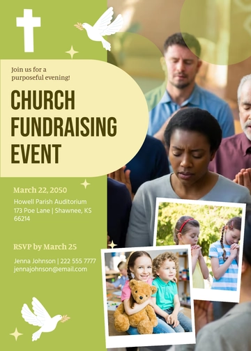 Free Church Fundraising Invitation Template to Edit Online