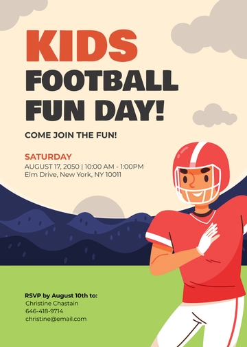 Free Kids Football Invitation Template to Edit Online Free Kids Football Invitation Template to Edit Online