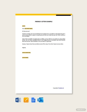Friendly Letter Example