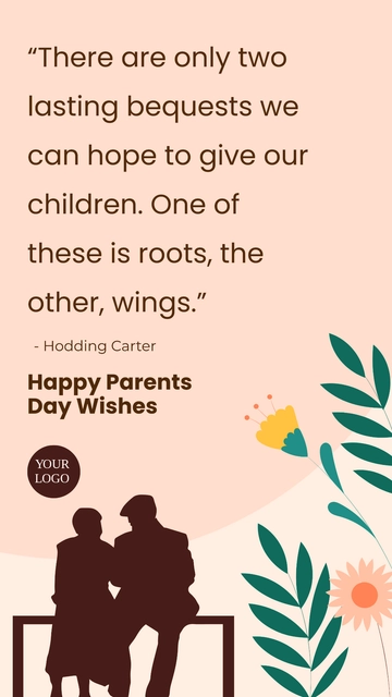 Free Parents Day Wishes Quote Template to Edit Online