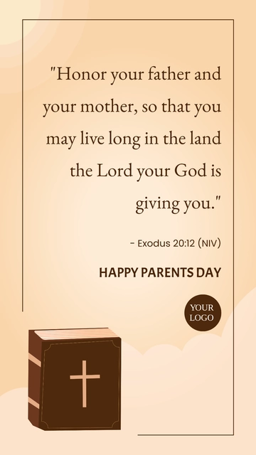 Free Parents Day Bible Quote Template to Edit Online